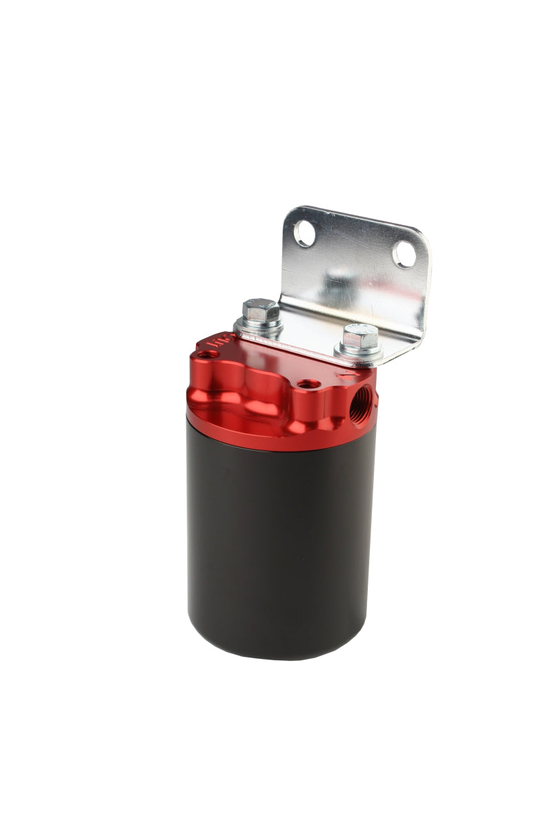 Aeromotive Canister Fuel Filter - 3/8 NPT/100-Micron (Red Housing w/Black Sleeve) Fuel Filters Aeromotive