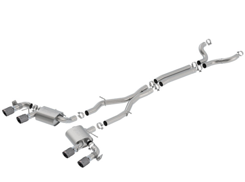 Borla 17-18 Chevrolet Camaro ZL1 6.2L V8 S Type Catback Exhaust w/ Dual Mode Valves CF Black Anod Catback Borla