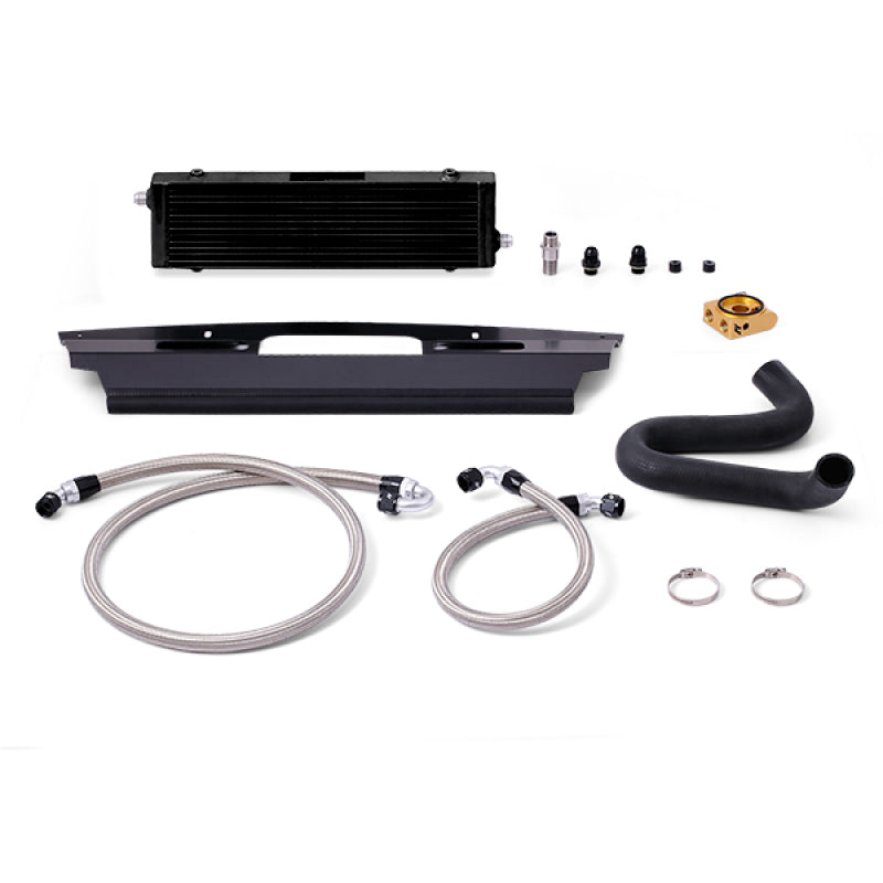 Mishimoto 2015+ Ford Mustang GT Thermostatic Oil Cooler Kit - Black Oil Coolers Mishimoto
