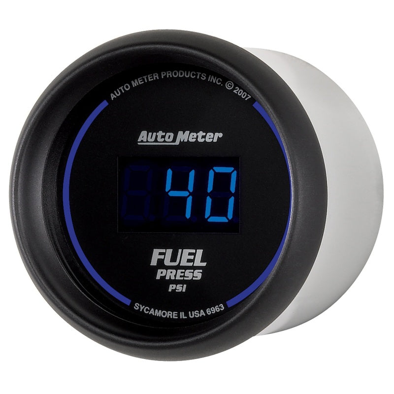 Autometer 52.4mm 1-100 PSI Black Digital Fuel Pressure Gauge Gauges AutoMeter