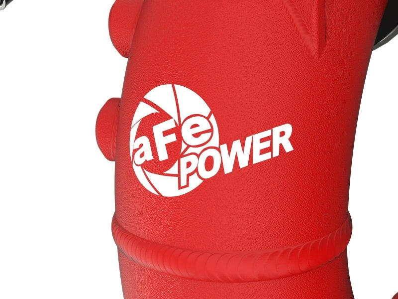 aFe 2022 Toyota Land Cruiser (J300) V6-3.5L (tt) BladeRunner 2.5in Aluminum Hot Charge Pipe - Red Intercoolers aFe