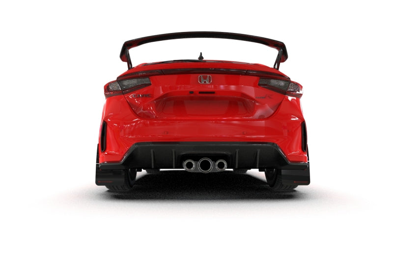 Rally Armor 23-25 Honda Civic Type R Black Mud Flap Grey Logo Mud Flaps Rally Armor