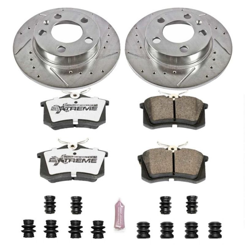 Power Stop 99-06 Audi TT Rear Z26 Street Warrior Brake Kit Brake Kits - Performance D&S PowerStop