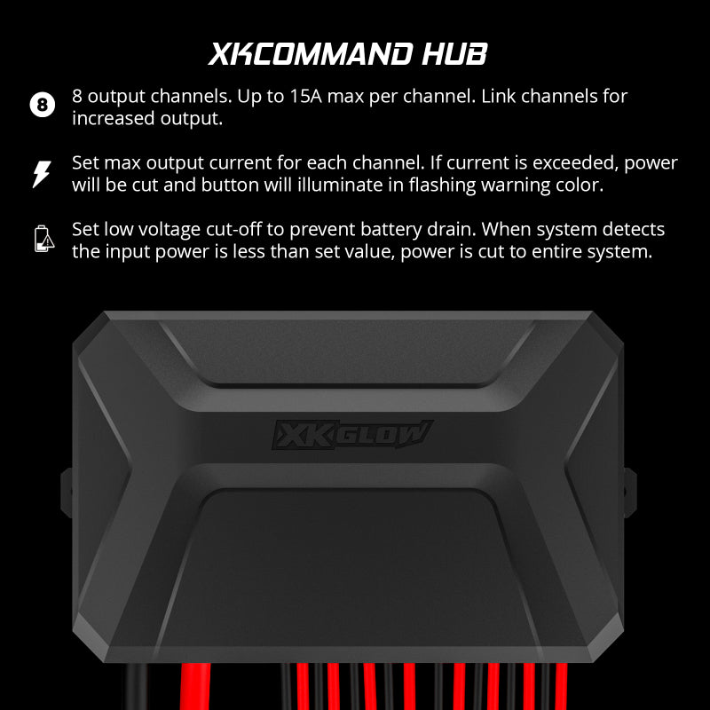 XK Glow XKcommand Bluetooth Switch Panel for Lights 12V Accessory Offroad Switch Panels XKGLOW