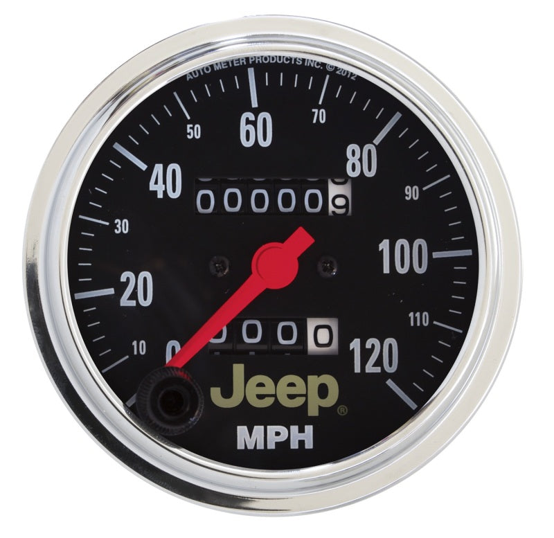 Autometer Jeep 85.7mm In-Dash 120 MPH Mechanical Speedometer Gauge Gauges AutoMeter