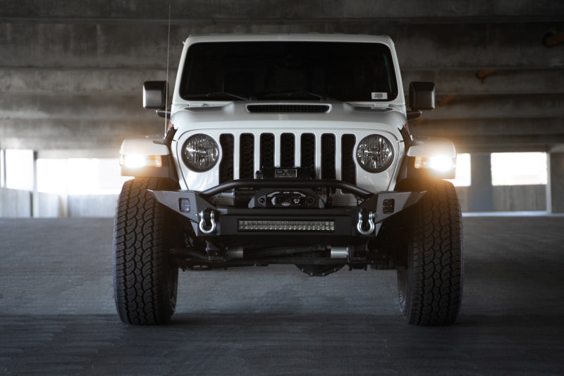 DV8 Offroad 18-23 Jeep Wrangler JL / 20-23 Jeep Gladiator JT FS-7 Mid-Width Winch Front Bumper Bumpers - Steel DV8 Offroad