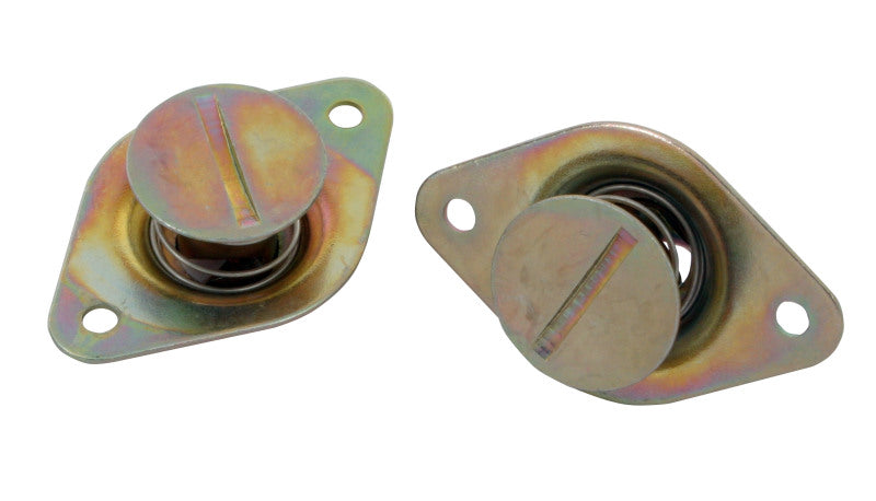 Moroso Quick Fastener - Self Ejecting - 7/16in x .500in - Steel - Gold - 10 Pack Fittings Moroso