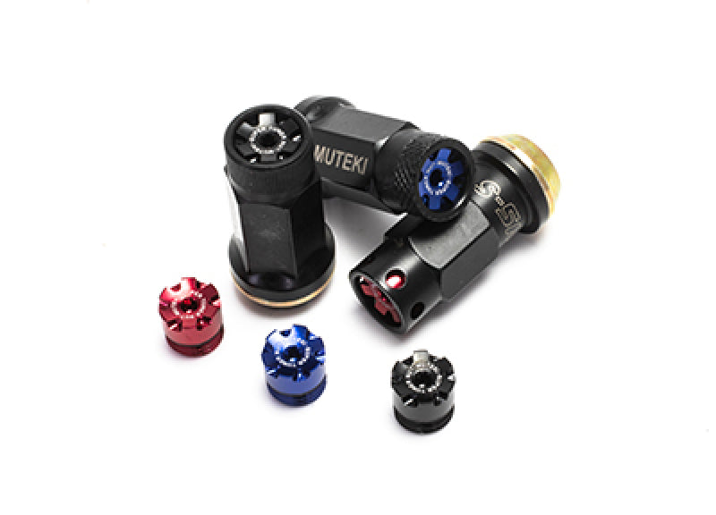 Wheel Mate Muteki Aluminum Closed End Cap 12 X 1.25- Blue (24 PCS) Lug Nuts Wheel Mate