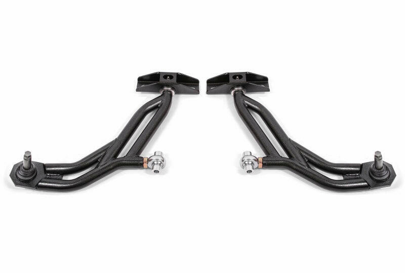 BMR 10-14 Ford Mustang Adj. Lower A-Arms w/ Delrin/Rod End / 19mm Tall Ball Joint - Black Hammertone Control Arms BMR Suspension