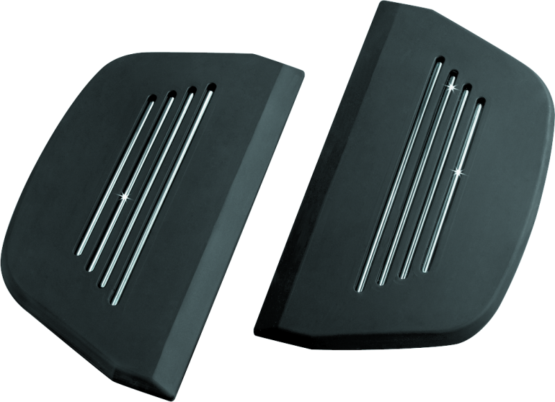 Kuryakyn Premium Passenger Board Inserts 86-Up Touring Models Black Footpegs Kuryakyn
