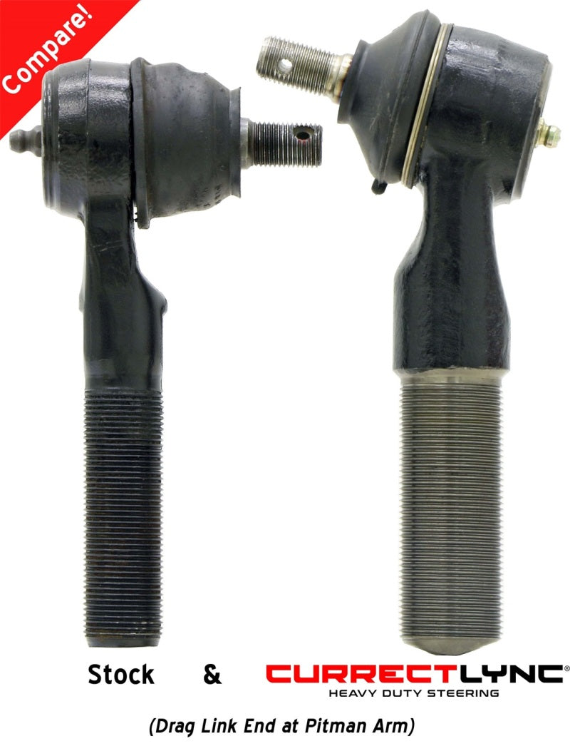 RockJock TJ/LJ/XJ/MJ Currectlync Steering System Bolt-On w/ 1 1/4in Dia. Tie Rod/Forged Drag Link Steering Knuckles & Spindles RockJock