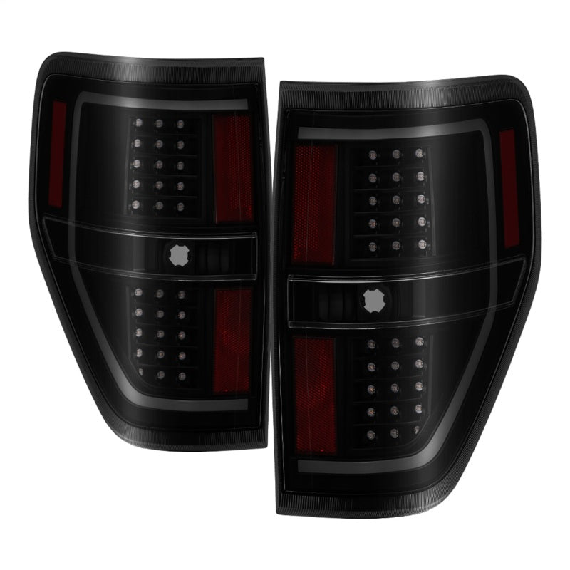 xTune 09-14 Ford F-150 Light Bar LED Tail Lights - Black Smoke (ALT-JH-FF15009-LBLED-BSM) Tail Lights SPYDER