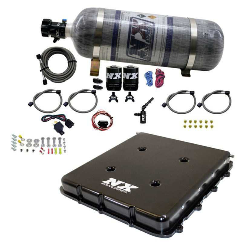 Nitrous Express Nitrous Kit w/Billet LT4 Supercharger Lid w/12lb Bottle Nitrous Systems Nitrous Express