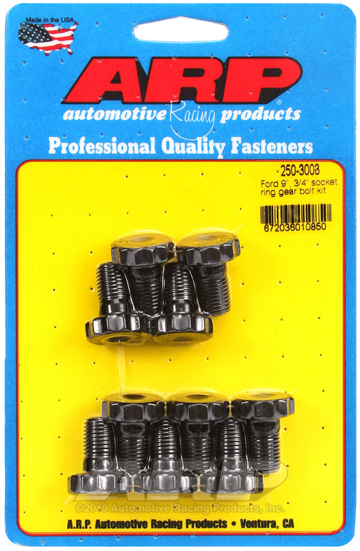ARP Ford 8.8 & 9in 7/16in Dia 3/4in Socket Ring Gear Bolt Kit (10/pkg) Hardware Kits - Other ARP