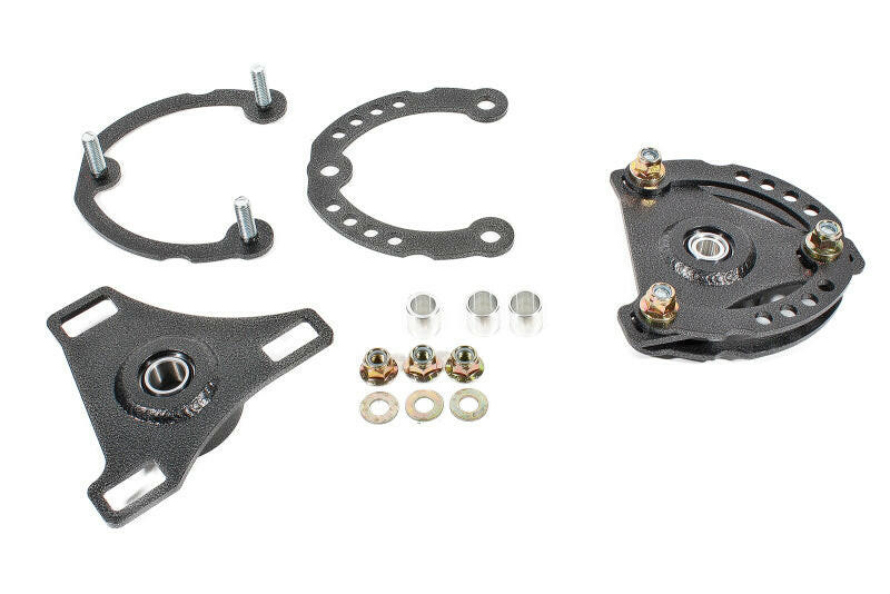 BMR 15-17 S550 Mustang Caster Camber Plates - Black Hammertone Shock Mounts & Camber Plates BMR Suspension