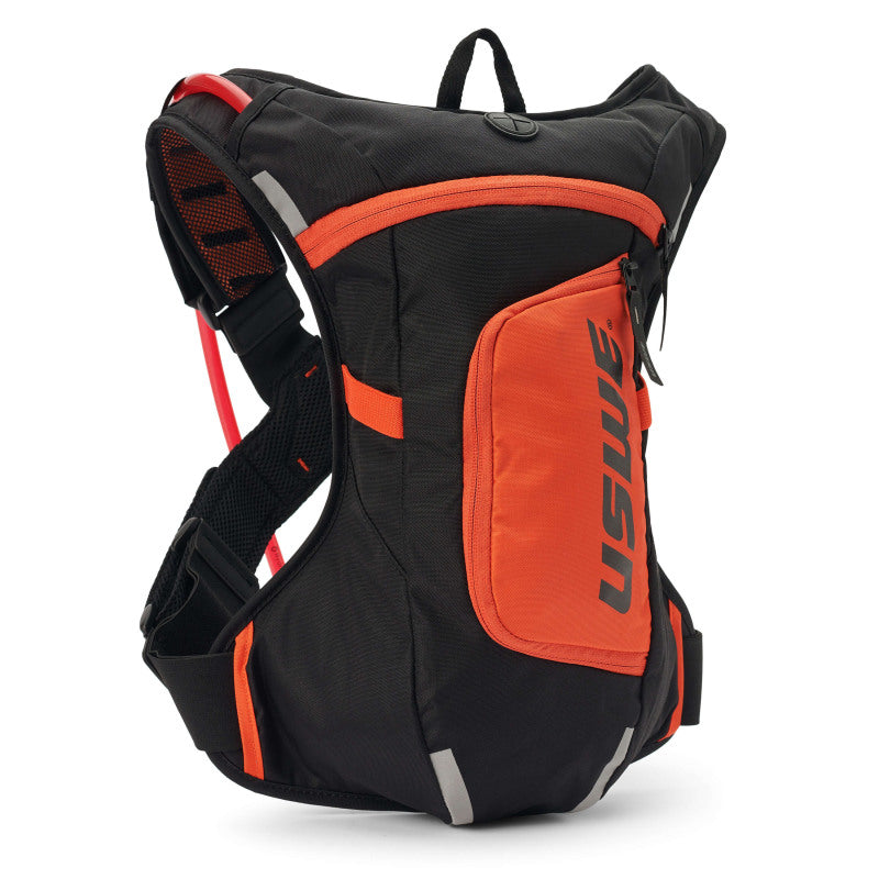USWE Moto Hydro Hydration Pack 4L - Black/Factory Orange Bags - Hydration Packs USWE