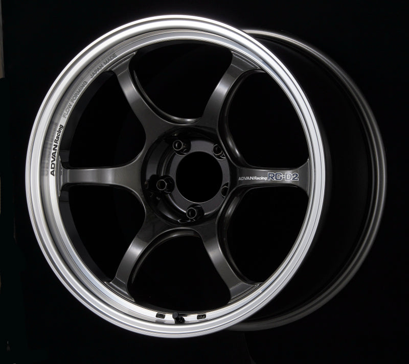 Advan RG-D2 17x8.0 +44 5x114.3 Machining and Black Gunmetallic Wheel Wheels - Cast Advan