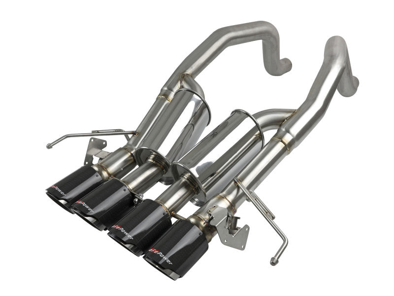 aFe MACHForce XP Axle Back 304SS Exhaust w/ Carbon Fiber Tips 15-19 Chevy Corvette Z06 Axle Back aFe