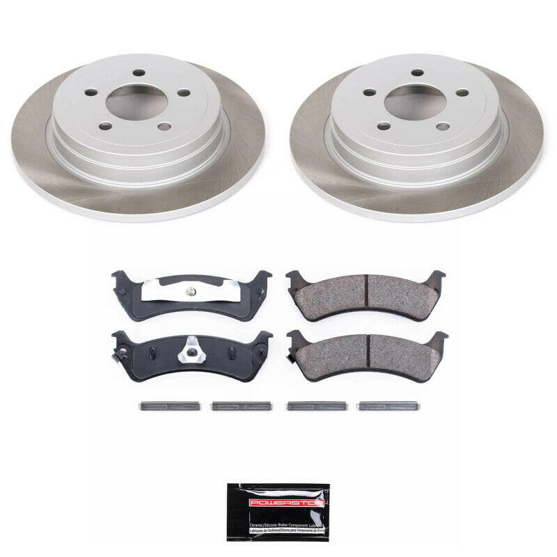 Power Stop 03-05 Ford Explorer Sport Trac Rear Semi-Coated Rotor Kit Brake Kits - Performance Blank PowerStop