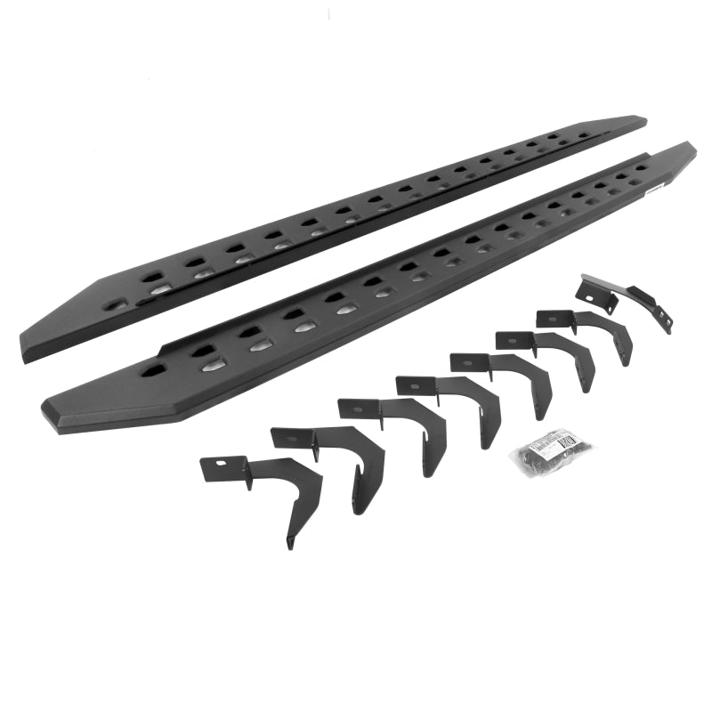 Go Rhino 15-22 GMC Canyon CC 4DR RB20 Slim Running Boards Kit (w/Brackets) - Tex. Blk Running Boards Go Rhino
