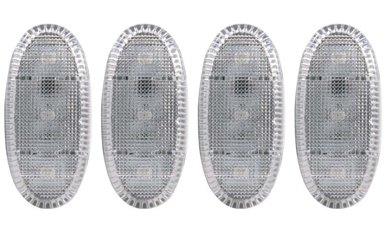 ANZO 2011-2016 Ford F-350 LED Fender Light Kit Clear 2pc Amber / 2pc Red Lights Corner ANZO