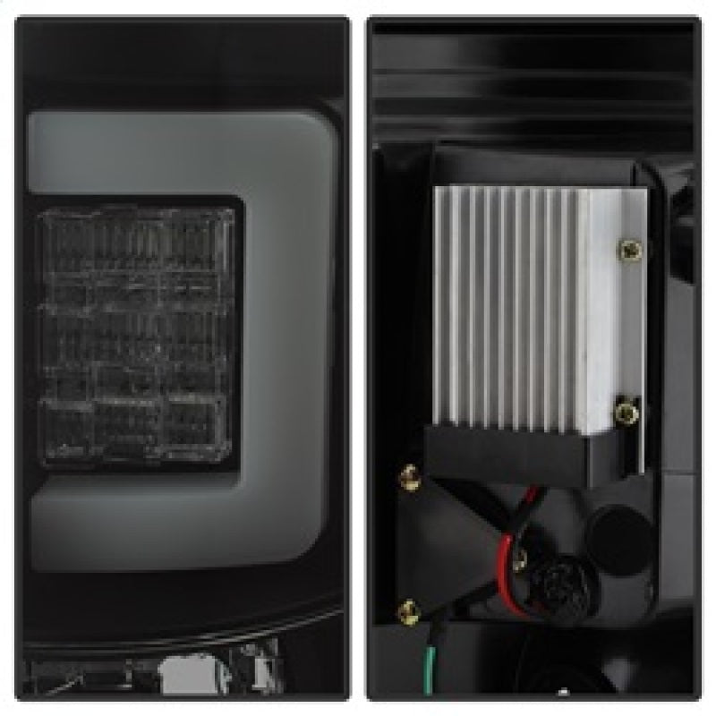 Spyder 09-14 Ford F150 V2 Light Bar LED Tail Lights - Blk Smoke (ALT-YD-FF15009V2-LBLED-BSM) Tail Lights SPYDER