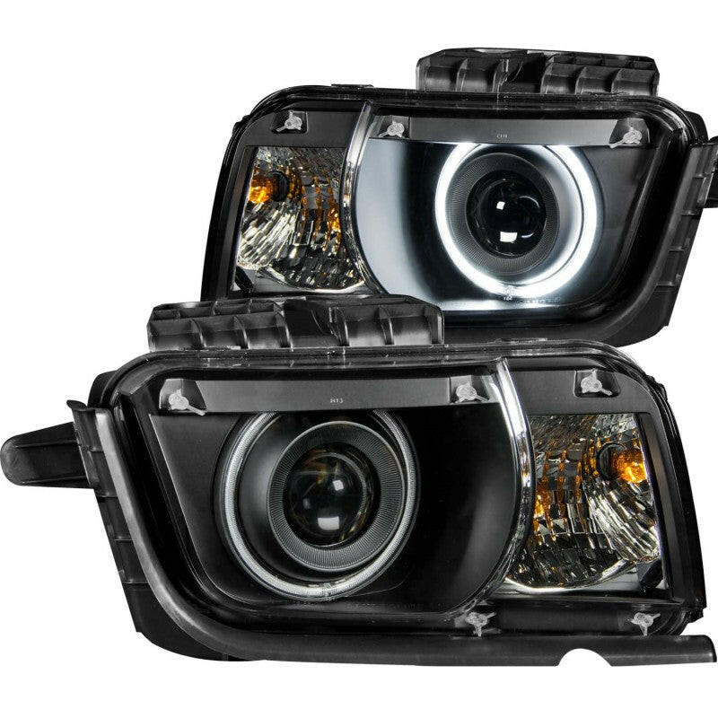 ANZO 2010-2013 Chevrolet Camaro Projector Headlights w/ Halo Black (CCFL) Headlights ANZO