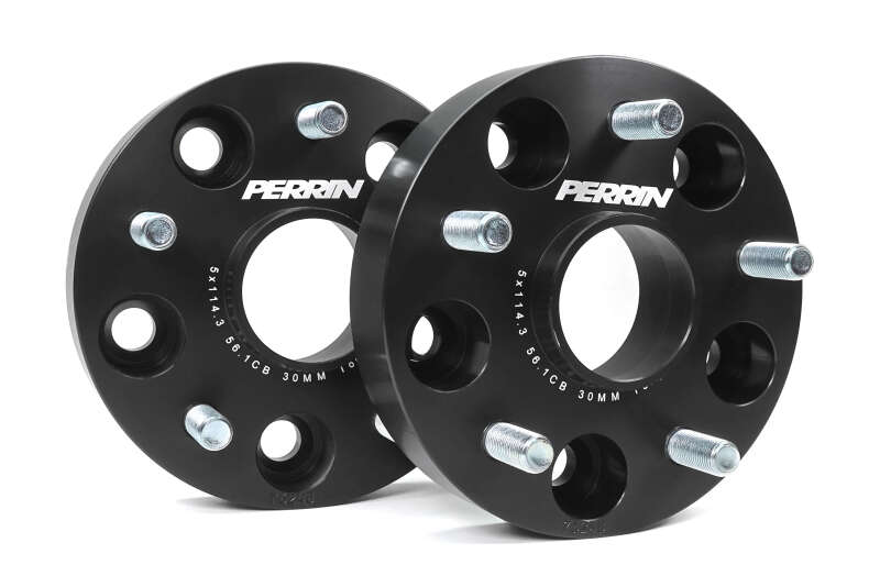 PERRIN Subaru 30mm Wheel Spacers 5x114.3 BP w/56mm Hub - Black Wheel Spacers & Adapters Perrin Performance