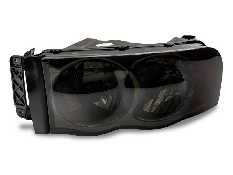 Raxiom 02-05 Dodge RAM 1500 Axial Series OEM Style Rep Headlights- Chrome Housing- Smoked Lens Headlights Raxiom