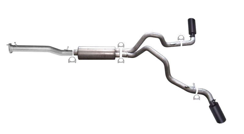 Gibson 11-19 GMC Sierra 2500 HD Denali 6.0L 3.5in/3in Cat-Back Dual Extreme Exhaust - Black Elite Catback Gibson
