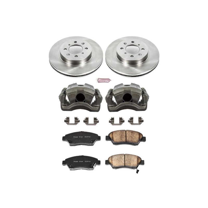 Power Stop 93-95 Honda Civic Front Autospecialty Brake Kit w/Calipers Brake Kits - OE PowerStop