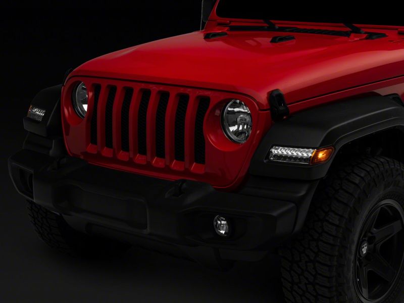 Raxiom 18-23 Jeep Wrangler JL Sport Axial Series Sequential LED Parking/Turn Signal Lights- Chrome Lights Corner Raxiom