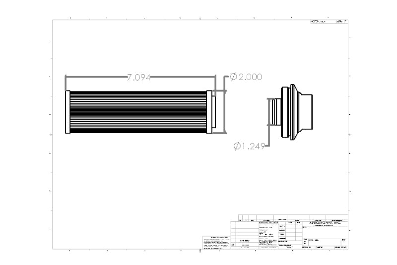Aeromotive Filter In-Line AN-16 40 micron Stainless Steel Fuel Filters Aeromotive