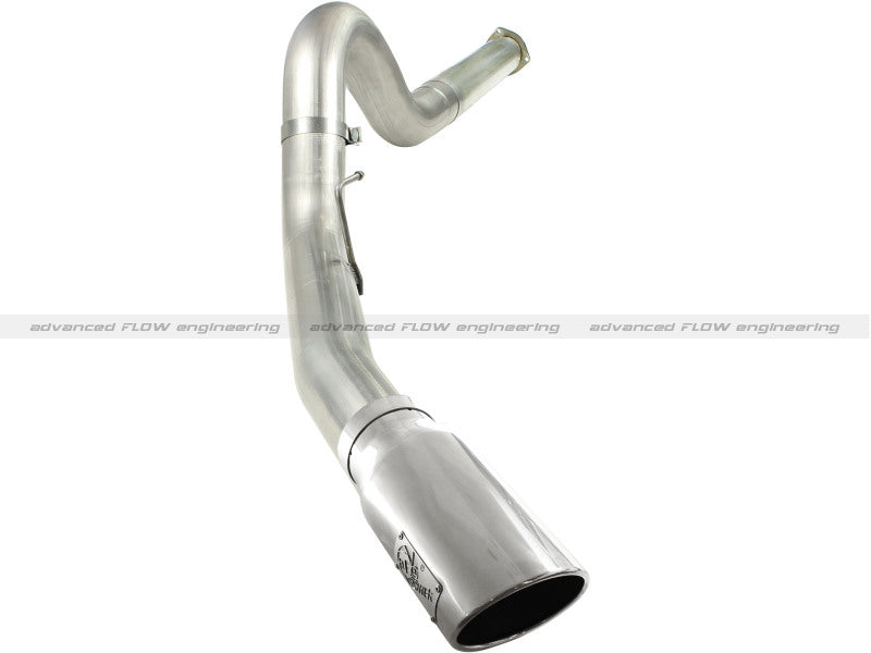 aFe MACHForce XP 5in DPF-Back Stainless Steel Exh Sys, polished tip,Ford Diesel Trucks 11-14 V8-6.7L DPF Back aFe