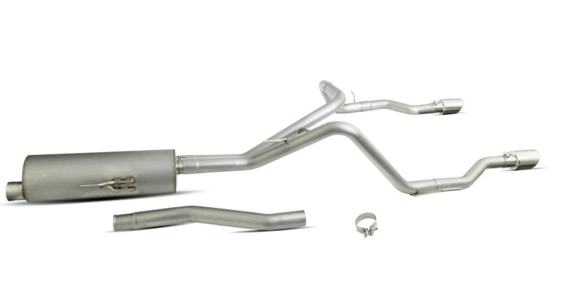 Gibson 20-22 Jeep Gladiator JT Rubicon 3.6L 3in/2.5in Cat-Back Dual Split Exhaust - Stainless Catback Gibson