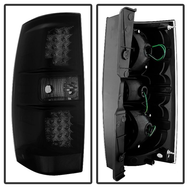 xTune Mc Yukon/Yukon Denali 07-14 LED Tail Lights Black Smoked ALT-JH-CSUB07-LED-G2-BSM Tail Lights SPYDER