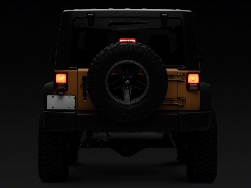 Raxiom07-18 Jeep Wrangler JK Axial Series Hyper Flash LED Third Brake Light- Red Brake Lights Raxiom