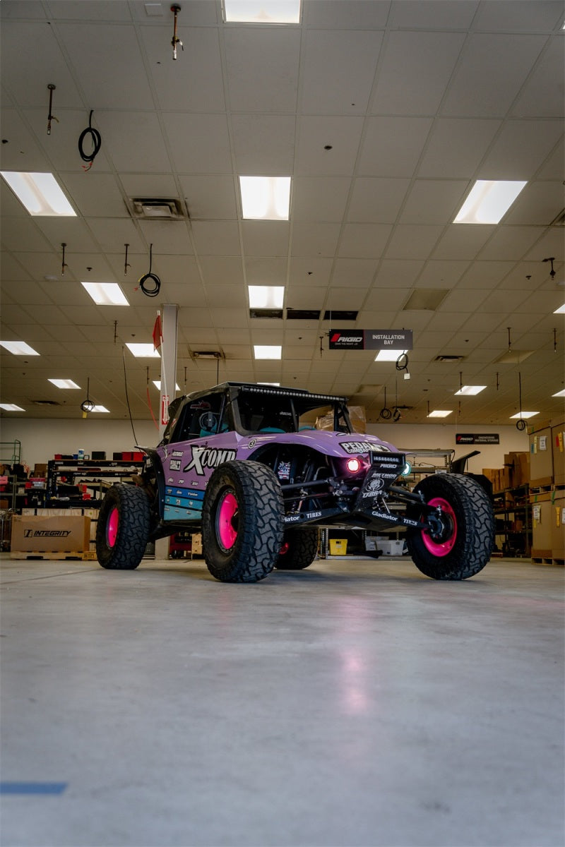Rigid Industries x SHREDDY 360-Series 4in Lights w/Wt Bcklght (2) + 6 Covers (2 Pink/2 Teal/2 Blk) Light Bars & Cubes Rigid Industries