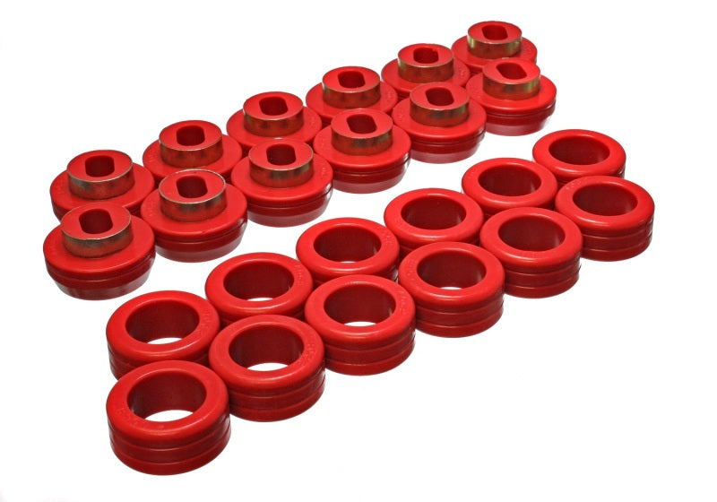 Energy Suspension Gm Body Mount Set - Red Bushing Kits Energy Suspension