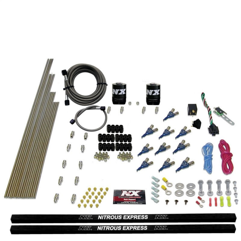 Nitrous Express 10 Cyl Piranha Nozzle Direct Port Nitrous Kit (250-500HP) w/o Bottle Nitrous Systems Nitrous Express