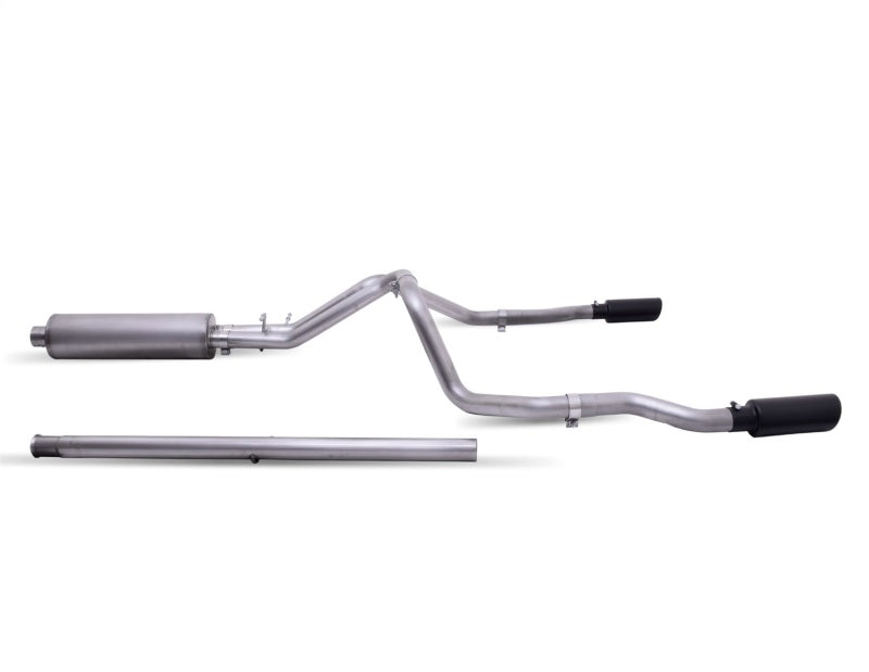 Gibson 19-22 GMC Sierra 1500 5.3L 3/2.5in Cat-Back Dual Split Exhaust System Stainless - Black Elite Catback Gibson