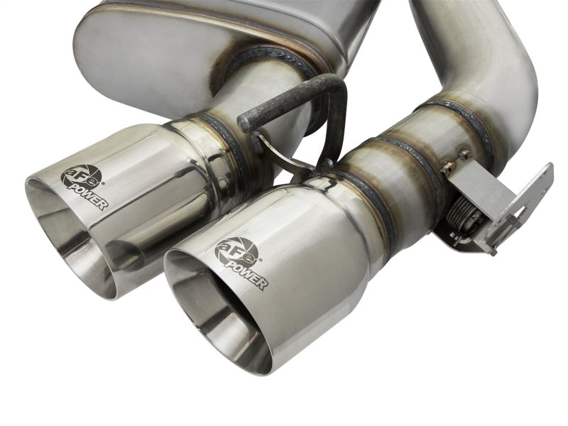 aFe MACHForce XP 3in 304 SS Axle-Back Dual Exhaust (NPP) w/ Polished Tips 16-17 Camaro SS V8-6.2L Axle Back aFe