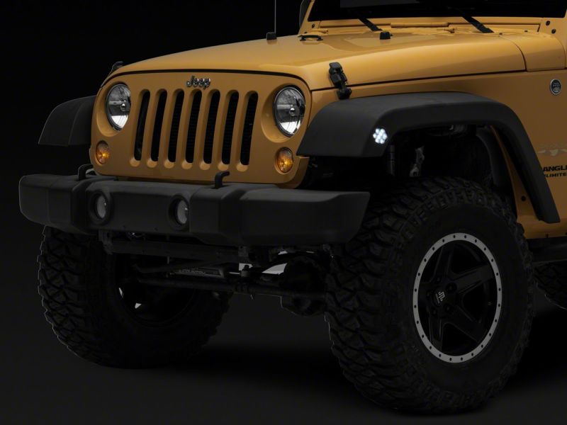 Raxiom 07-18 Jeep Wrangler JK Axial Series Whiite LED Side Marker Lights- Smoked Sidemarkers & Indicators Raxiom