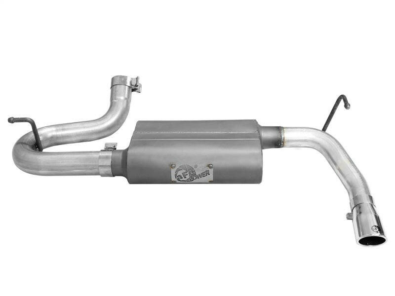 aFe Scorpion 2-1/2in Alum Steel Axle-Back Exhaust w/Polished Tip 07-18 Jeep Wrangler JK V6-3.6/3.8L Axle Back aFe