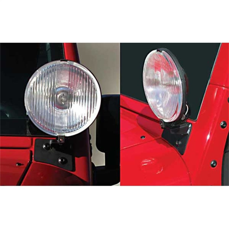 Rugged Ridge 07-18 Jeep Wrangler JK Back Windshield Aux. Light Mounting Brackets Brackets Rugged Ridge