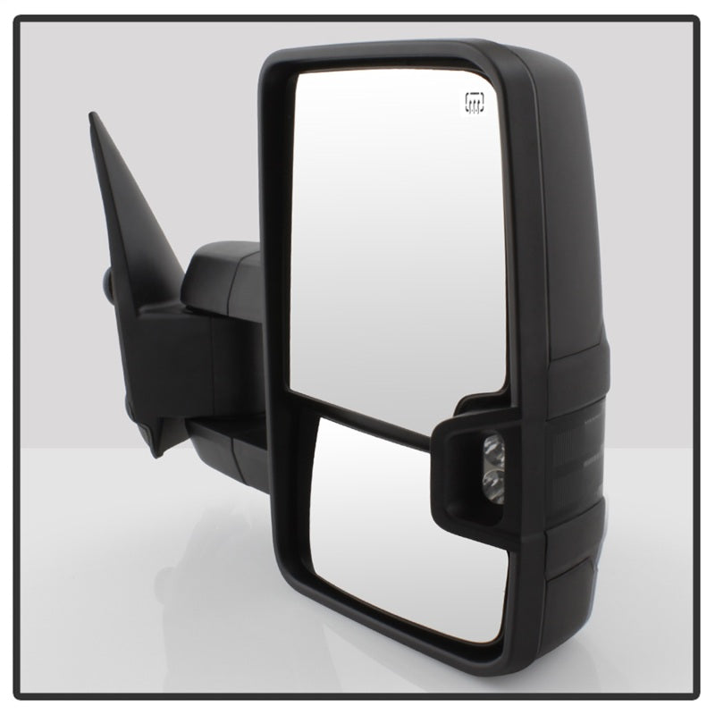 xTune Chevy Silverado 03-06 G2 Heated Smoke LED Signal Telescoping Mirrors MIR-CS03S-G2-PWH-SM-SET Side Mirrors SPYDER