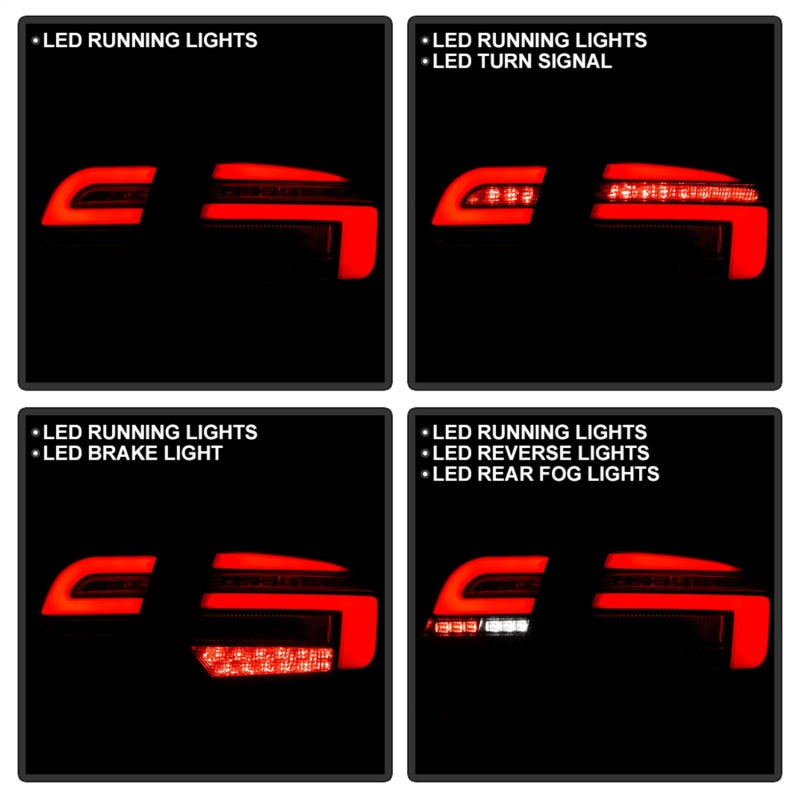 Spyder 03-08 Audi A3 Full LED Tail Lights - Black (ALT-YD-AA303-LED-BK) Tail Lights SPYDER