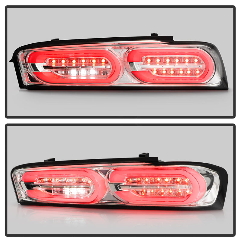 Spyder Chevy Camaro 16-18 (Do Not Fit Halogen Model) LED Tail Lights Chrome ALT-YD-CCAM16LED-SEQ-C Tail Lights SPYDER