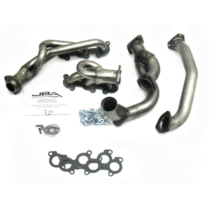 JBA 95-00 Toyota 3.4L V6 w/o EGR 1-1/2in Primary Raw 409SS Cat4Ward Header Headers & Manifolds JBA