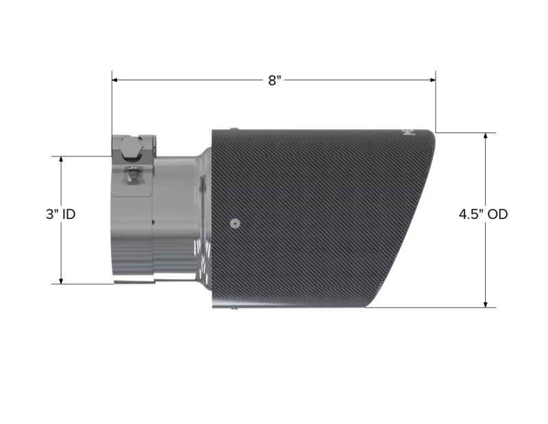 MBRP Universal Carbon Fiber Tip 4.5in OD / 3in Inlet / 7.7in L Tips MBRP